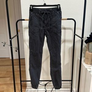 American Eagle black wash joggers, size 0 regular, never worn